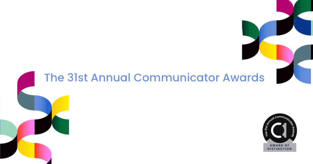 Graphic from the 31st Annual Communicator Awards.